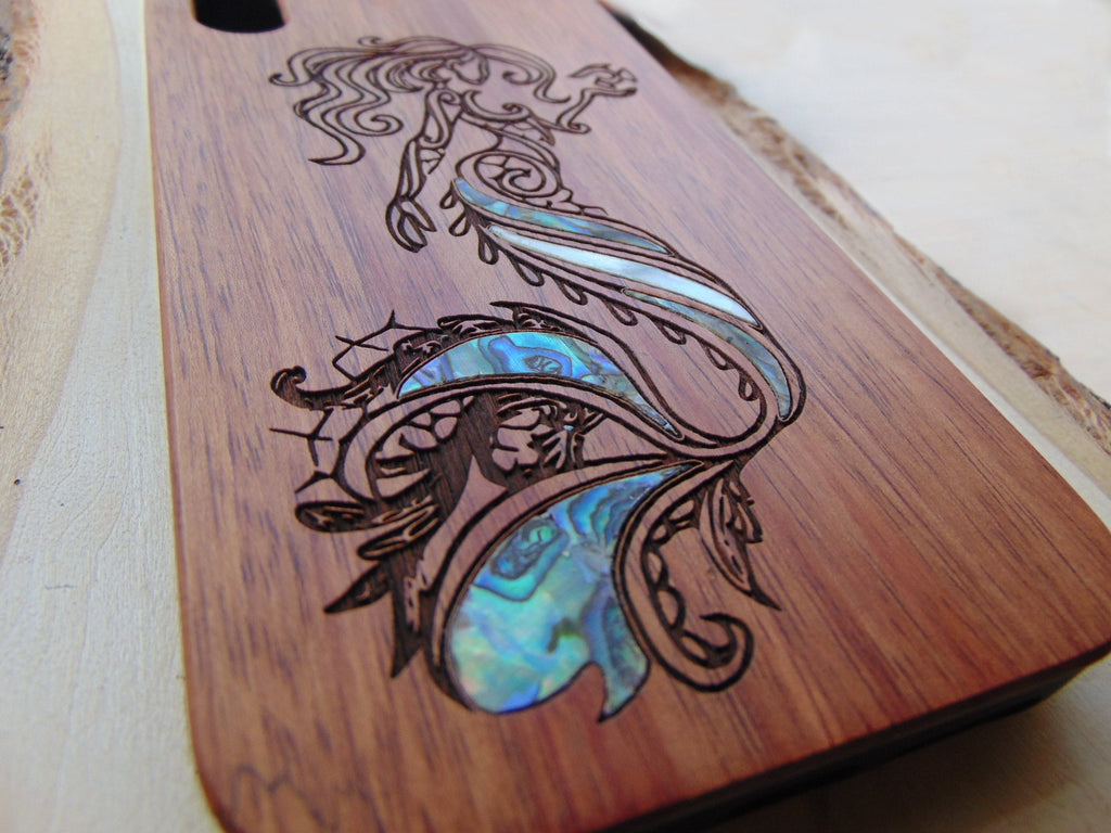 iPhone 15, 14, 13 Pro Max case, Samsung Galaxy S24, S23, S22 ultra, Mermaid design personalized gift abalone shell inlay phone case