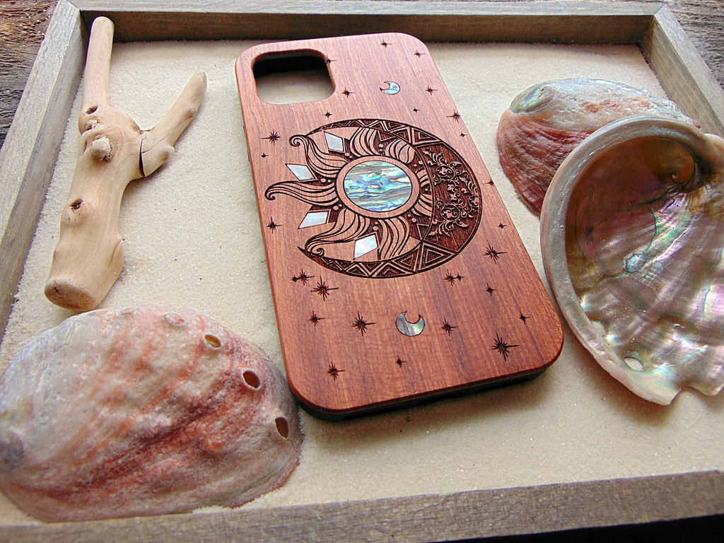 Personalized Phone Case for iPhone 16, 15, 14 pro max, pixel 7, 7 PRO, Samsung Galaxy S24, S23, S22, Sun and Moon Design