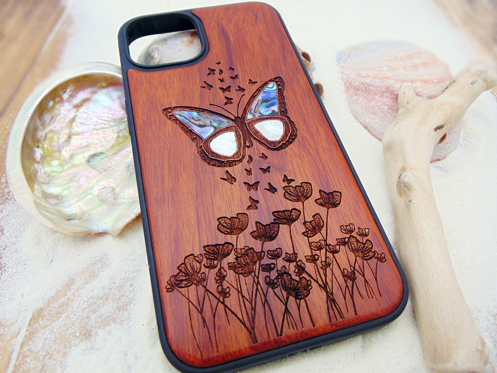 iPhone 16, 15, 13, 14 Pro Max case, cottagecore aesthetic phone case Samsung Galaxy S24, S23, S22 ultra Butterfly design