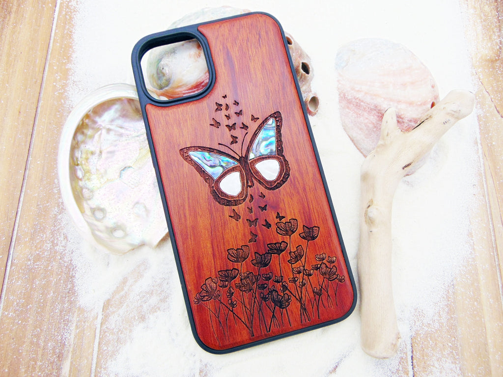 iPhone 16, 15, 13, 14 Pro Max case, cottagecore aesthetic phone case Samsung Galaxy S24, S23, S22 ultra Butterfly design