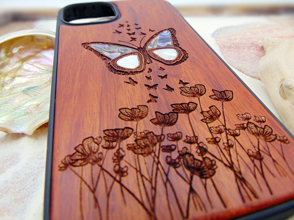 iPhone 16, 15, 13, 14 Pro Max case, cottagecore aesthetic phone case Samsung Galaxy S24, S23, S22 ultra Butterfly design