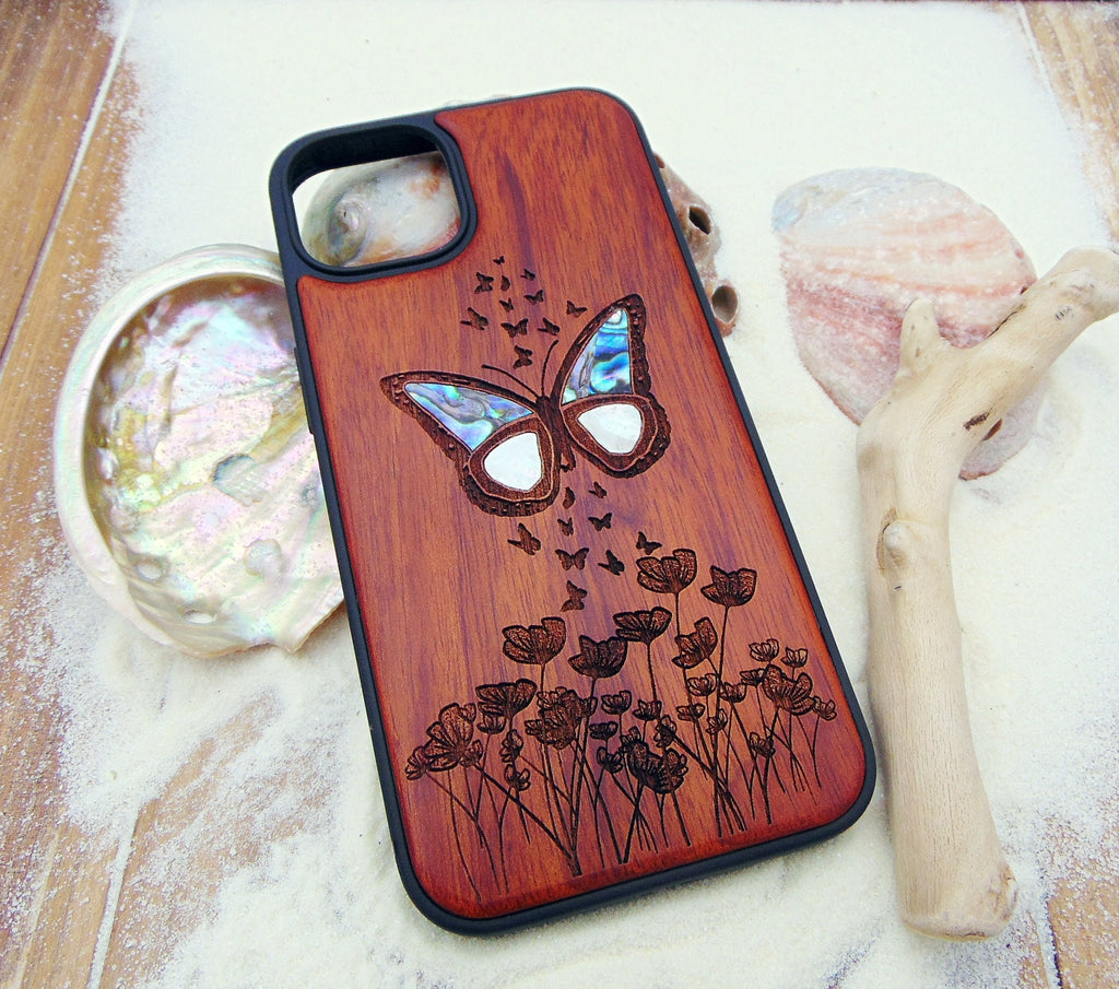 iPhone 15, 13, 14 Pro Max case, cottagecore aesthetic phone case Samsung Galaxy S24, S23, S22 ultra Butterfly design