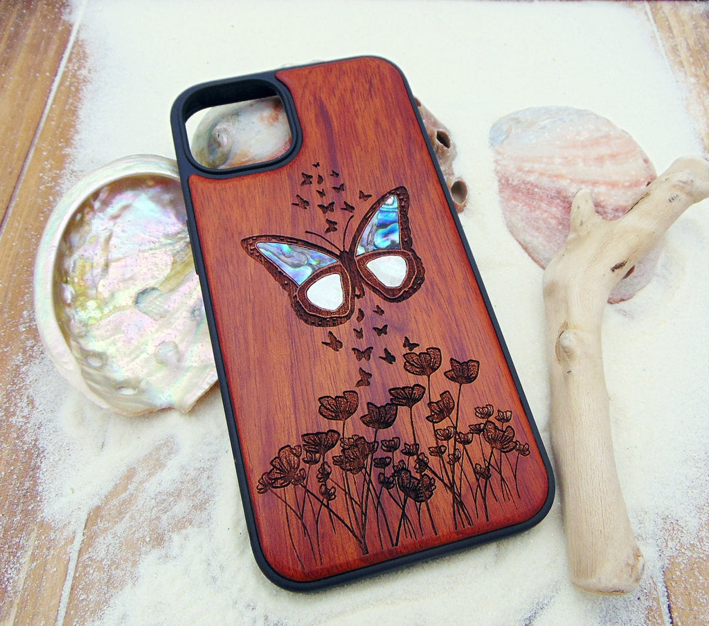 iPhone 16, 15, 13, 14 Pro Max case, cottagecore aesthetic phone case Samsung Galaxy S24, S23, S22 ultra Butterfly design
