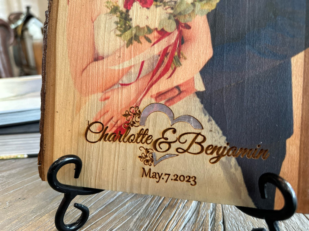 Custom Wedding Picture on Wood - Unique Home Decor