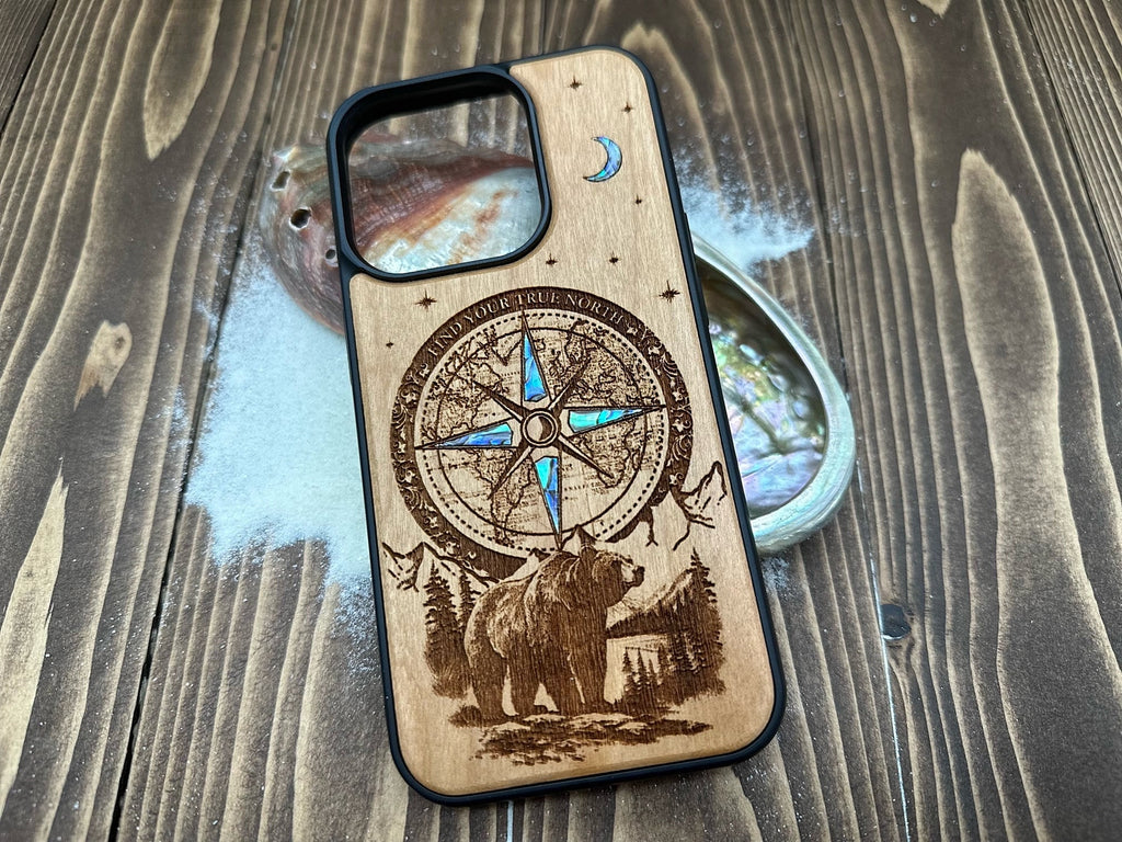 personalized iPhone 16, 15, 14, 13 PRO Max, Samsung S24, S23 ultra, Pixel 7, Nature and compass design phone case, birthday gift for men
