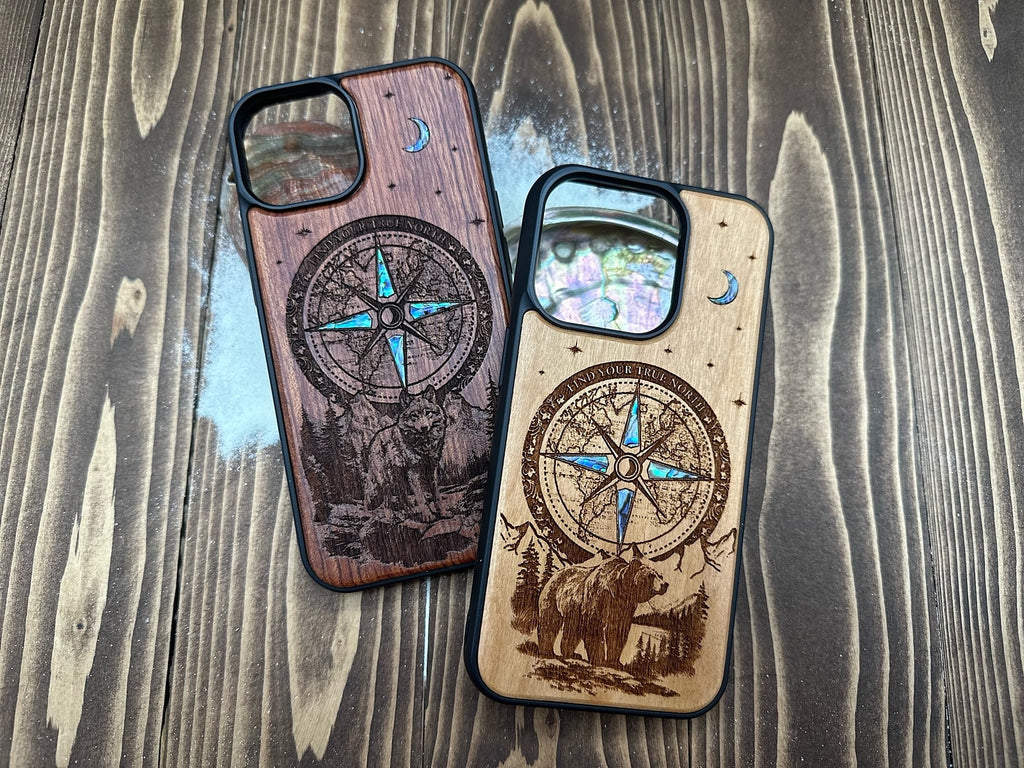 personalized iPhone 16, 15, 14, 13 PRO Max, Samsung S24, S23 ultra, Pixel 7, Nature and compass design phone case, birthday gift for men