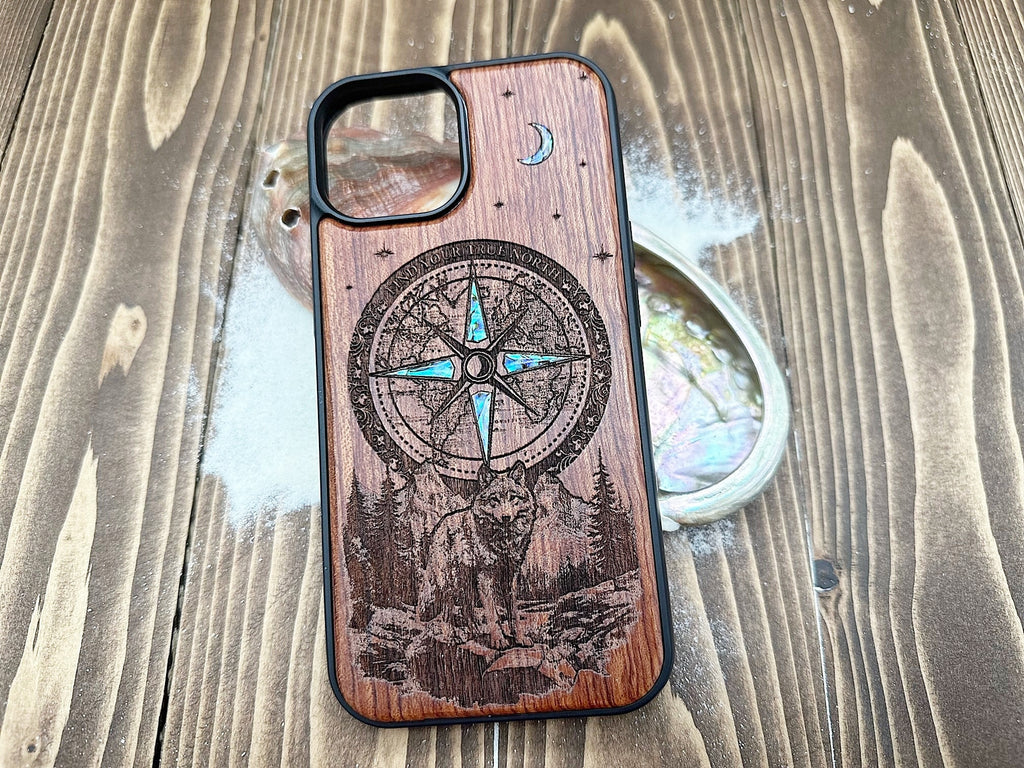 personalized iPhone 16, 15, 14, 13 PRO Max, Samsung S24, S23 ultra, Pixel 7, Nature and compass design phone case, birthday gift for men