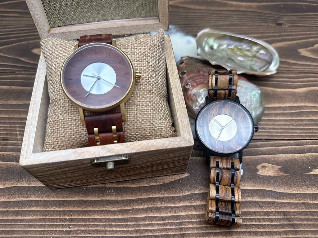 Engraved Wood Watch – Personalized Wrist Watch Gift for Him, Graduation, Anniversary, Birthday gift Wooden Watch with wooden box