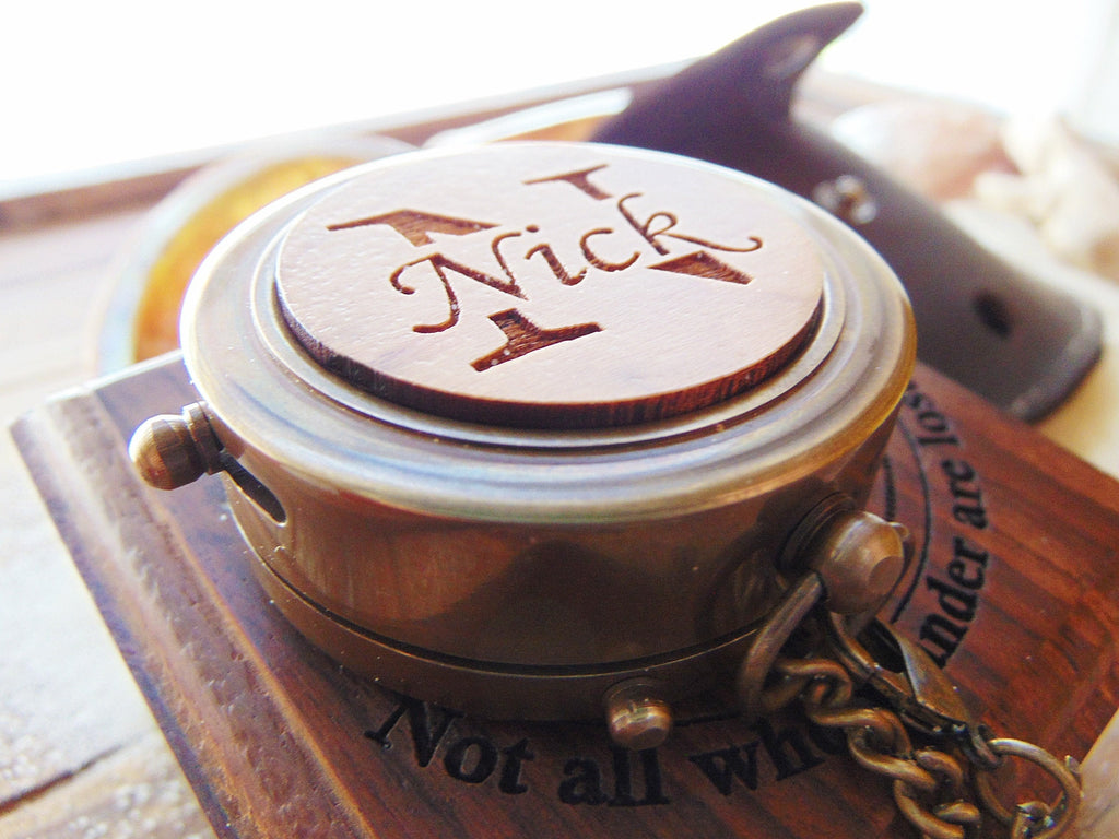 Personalized Compass, Fathers day gift, Brass Engraved Compass Birthday, Anniversary, Valentines Gift For Dad, Custom Groomsmen Gift For Him.