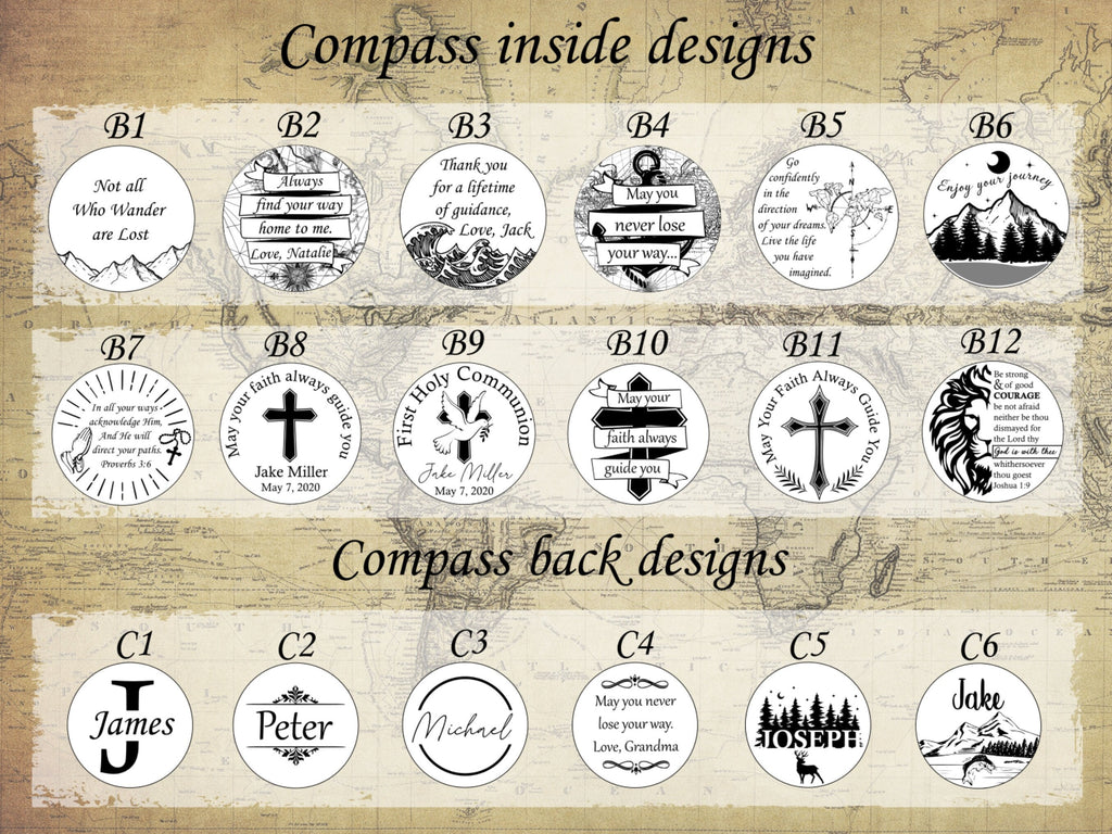 Personalized Compass Anniversary, Birthday, Groomsmen Gift for Him Custom Engraved Christmas Gift For Dad Boy Scout Cub Eagle Camping Gift