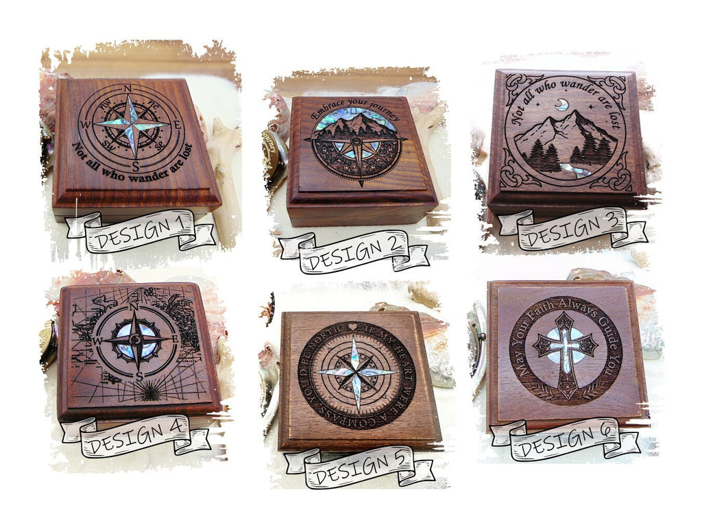 Personalized Compass Anniversary, Birthday, Groomsmen Gift for Him Custom Engraved Christmas Gift For Dad Boy Scout Cub Eagle Camping Gift