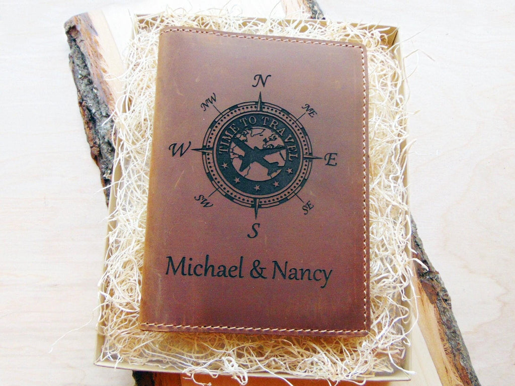 Passport holder , personalized genuine leather passport cover , cowhide passport wallet , travel gift, anniversary gift, traveler&#39;s gift