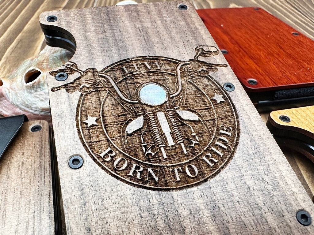 Minimalist Engraved Cardholder Money Clip Wallet with a Modern Design - Stay Organized in Style